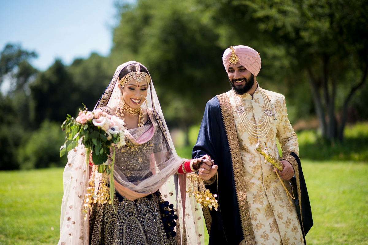 Punjabi Wedding Dresses - Bride & Groom  Couple wedding dress, Groom  outfit, Reception dress