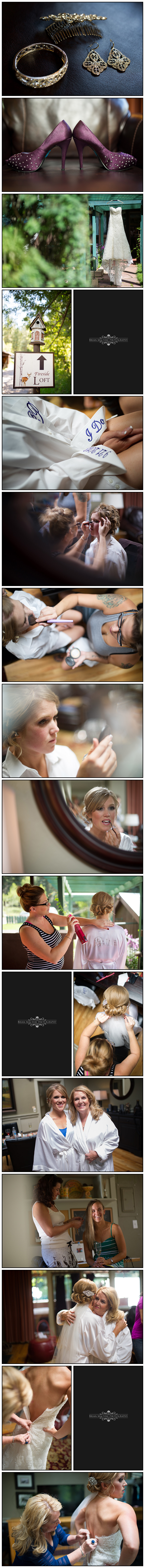 Bride-Getting-Ready Evergreen Lake House Colorado Wedding
