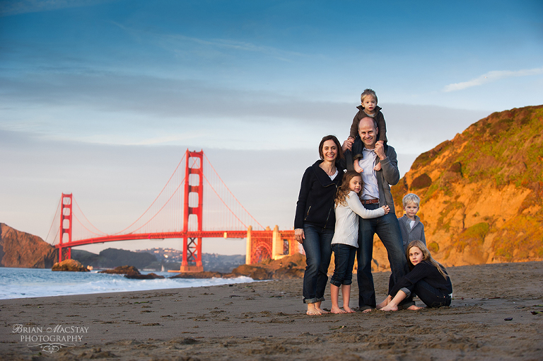 Family Portraits at Baker Beach in San Francisco