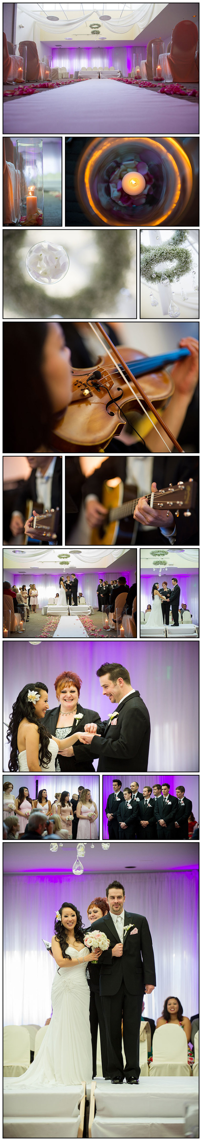 Laura and Jason's wedding ceremony at Hilton San Jose