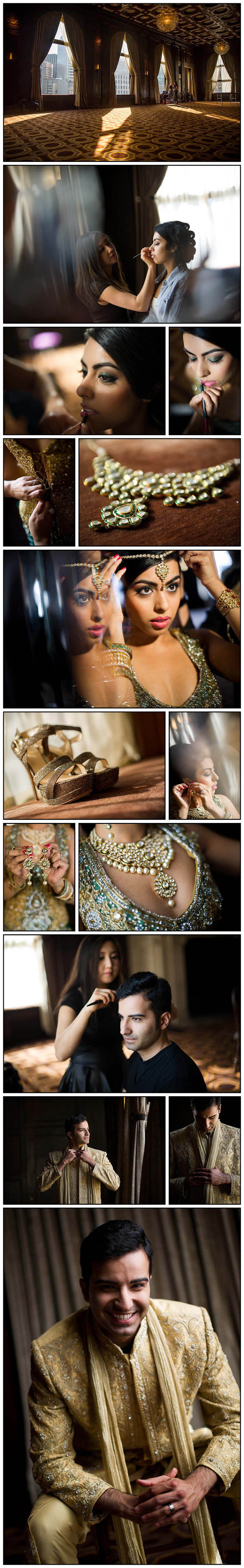 Getting Ready Photos for an Indian Wedding Themed Styled shoot at Julia Morgan Ballroom