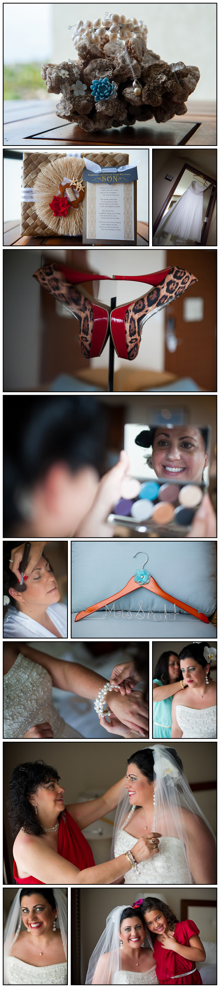 Bride Getting Ready during a destination Wedding in Maui Hawaii at Wailea Marriott