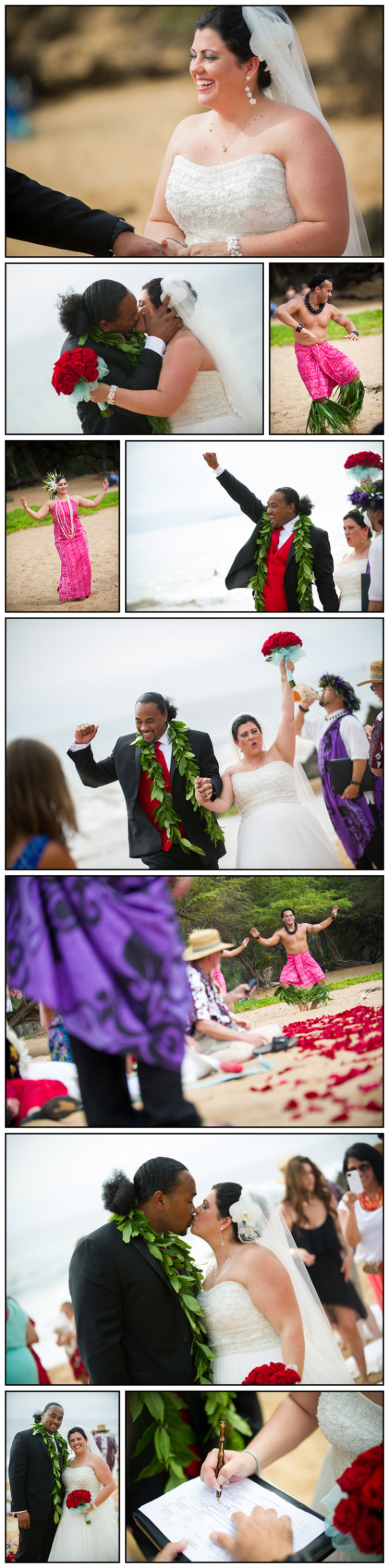 Traditional Hawaiian beach ceremony during a destination Wedding in Maui at Wailea Marriott2