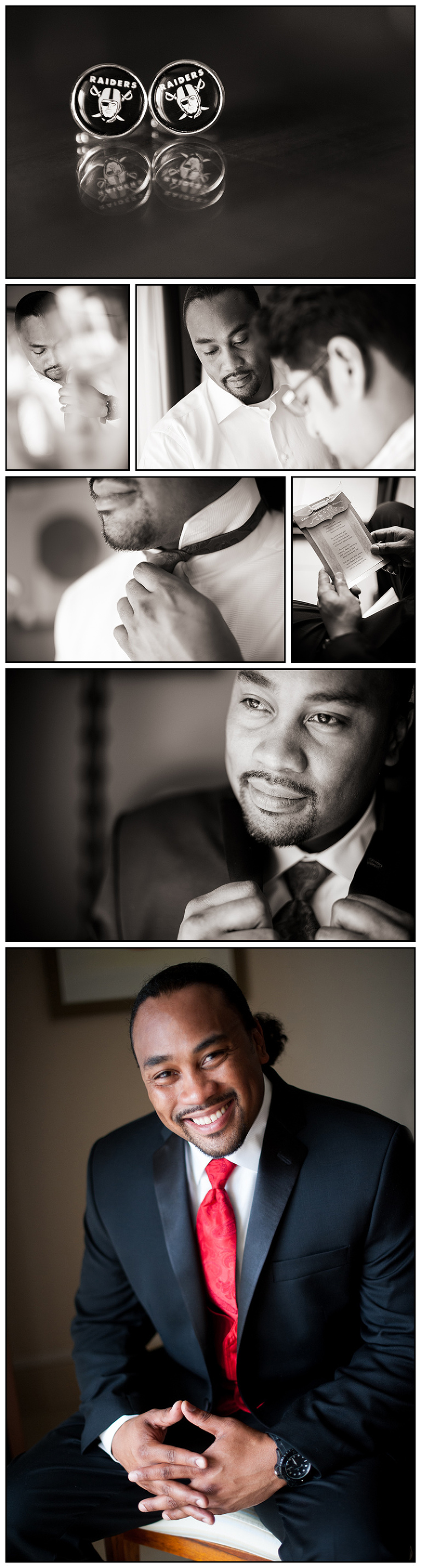 Groom Getting Ready during a destination Wedding in Maui Hawaii at Wailea Marriott