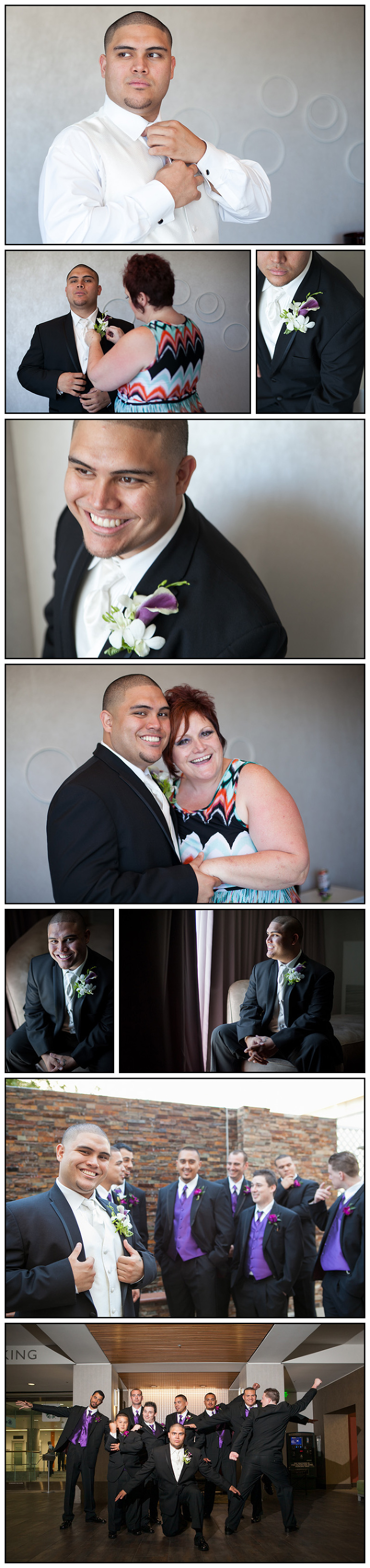 Groom Getting Ready Hilton San Jose