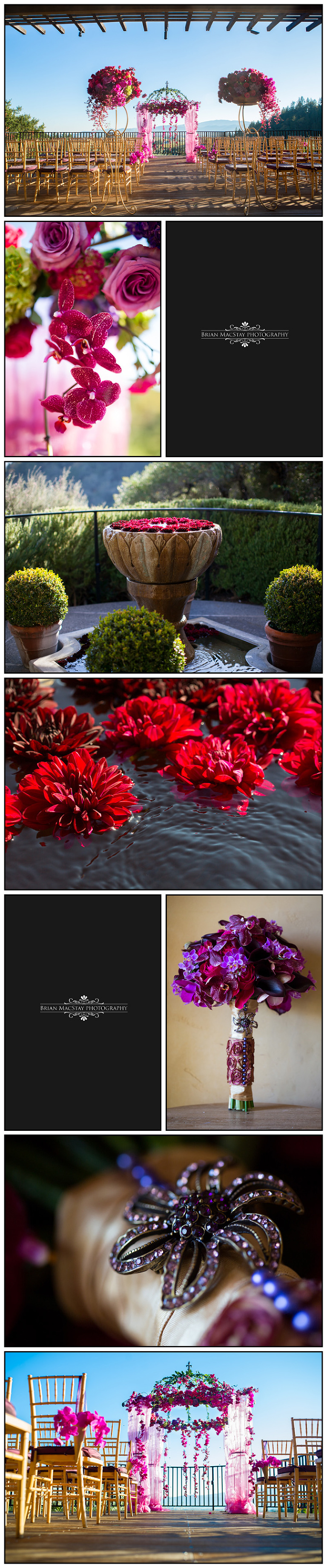 Wedding Ceremony Details at Auberge du Soleil