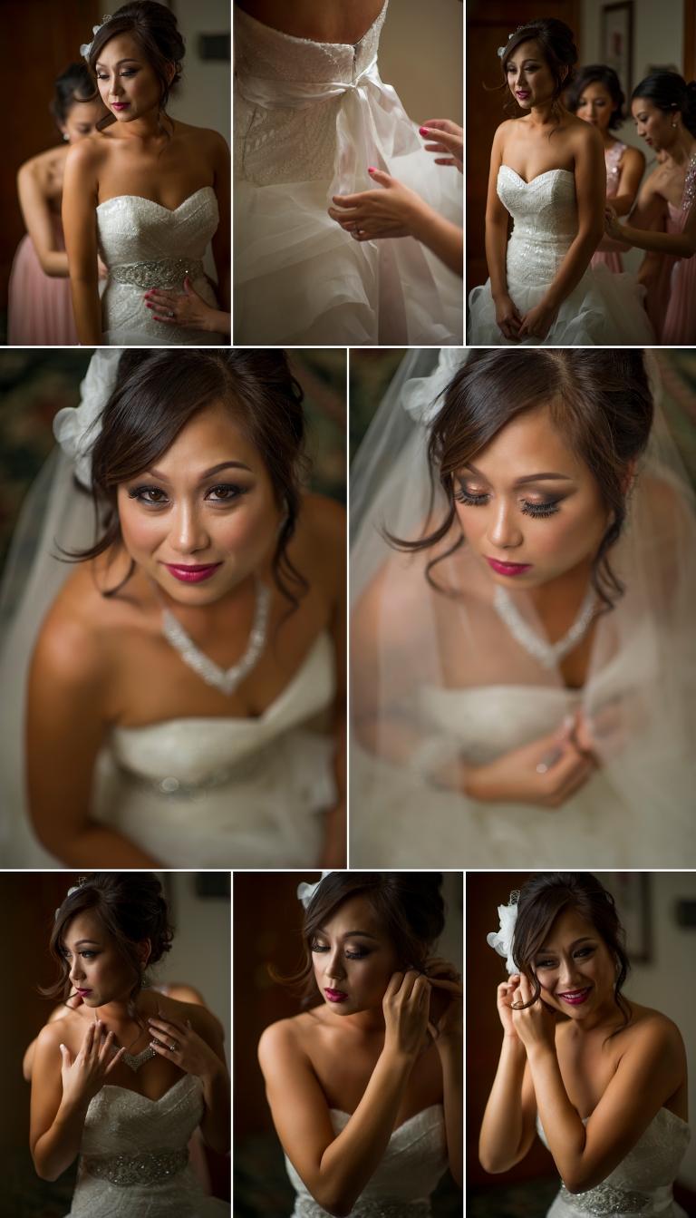 Bride Getting Ready at the Dolce Hayes Mansion in San Jose